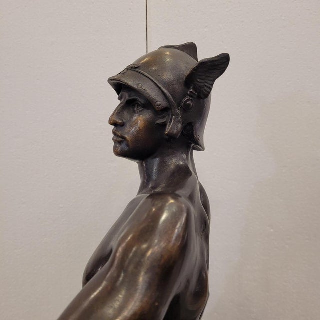 Black Émile Louis Picault, Sculpture of Gallic Warrior, 1800s, Bronze For Sale - Image 8 of 18
