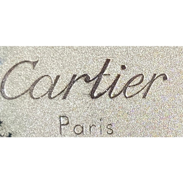 Cartier Paris Accordion Clock With Date and White Roman Numeral Dial Circa 1980 For Sale - Image 11 of 12
