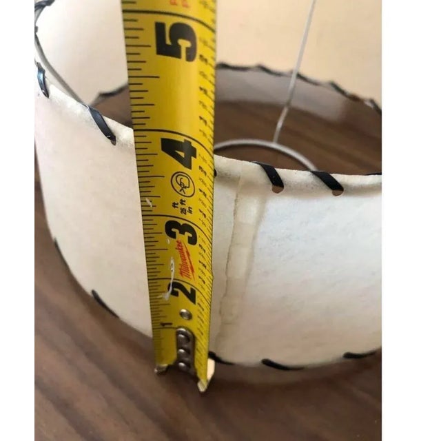 Vintage Mid 20th Century Whipstitch Fiberglass Lamp Shade For Sale - Image 10 of 12
