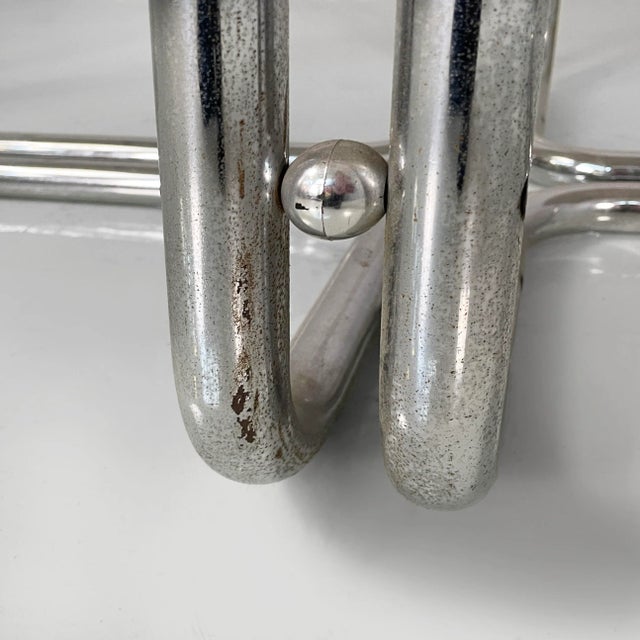 Italian Modern Dining Table in Smoked Glass and Steel, 1970s For Sale - Image 13 of 18