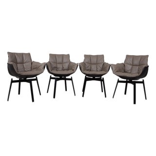Husk Leather Chairs from B&B Italia, Set of 4 For Sale