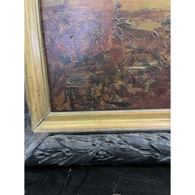 André Albertin, The Evening Clouds, 1890s-1910s, Oil Painting, Framed For Sale - Image 5 of 7