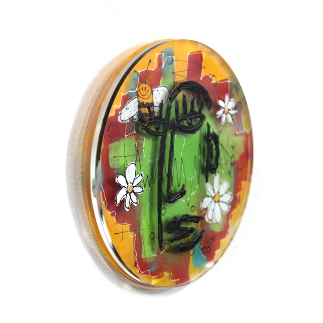 Plastic EchoLayer: Happy - Colorful Expressionist Abstract Figurative Original Artwork by Soren Grau For Sale - Image 7 of 10