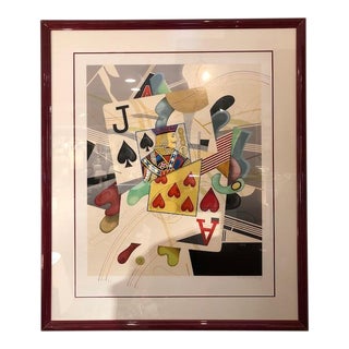 'Black Jack' Print Signed by Yankel Ginzburg For Sale