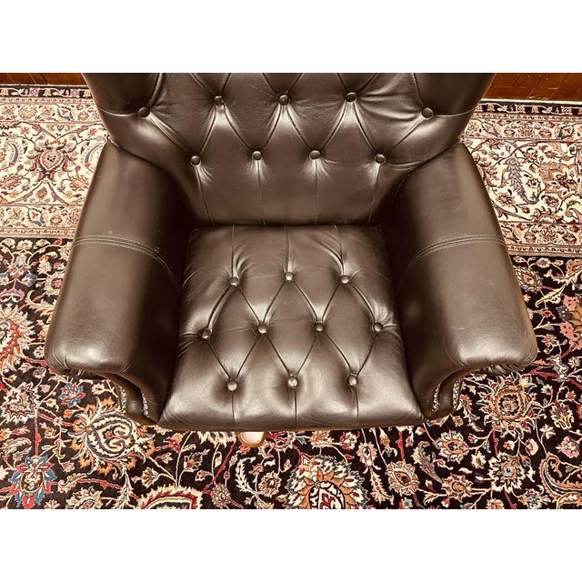 English Chesterfield Director Chair For Sale - Image 6 of 9