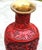 Plastic 1980s Floral Cinnabar-Style MCM Asian Revival Style Molded Baluster Vase For Sale - Image 7 of 18