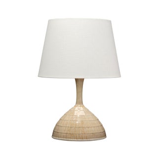 Trumpet Table Lamp, Beige Ceramic For Sale