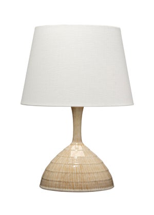 Trumpet Table Lamp, Beige Ceramic