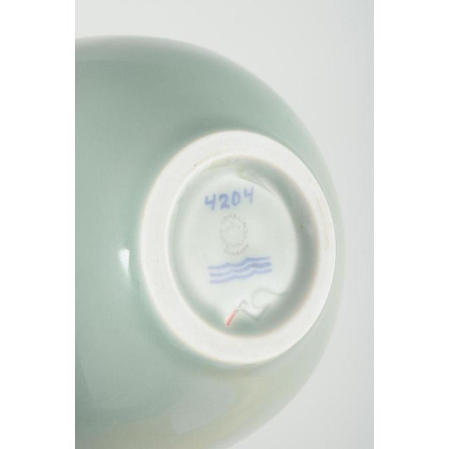 Nils Thorsson Celadon Glazed Stoneware Bowl by Nils Thorsson for Royal Copenhagen, 1940s For Sale - Image 4 of 5