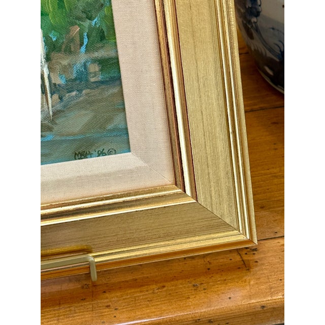 1990s Marilyn Buckley Holland 1996 Nevada City California Painting in Gold Frame For Sale - Image 5 of 5