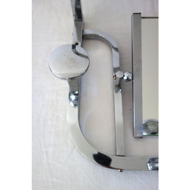 Silver Chrome-Plated Metal Wall-Mounted Coat Rack, France, 1930s For Sale - Image 8 of 13
