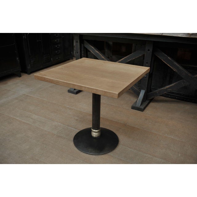 Vintage Oak Bistro Table, 1960s For Sale - Image 9 of 12