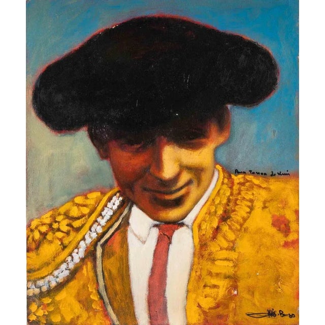 Luis Burgos, Matador, Oil Painting, 2000s For Sale - Image 4 of 4