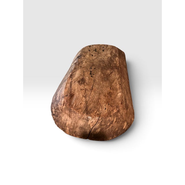 Wood 19th-Century Primitive Hand-Hewn Oversized Wooden Dough Bowl Trencher, 35” For Sale - Image 7 of 9