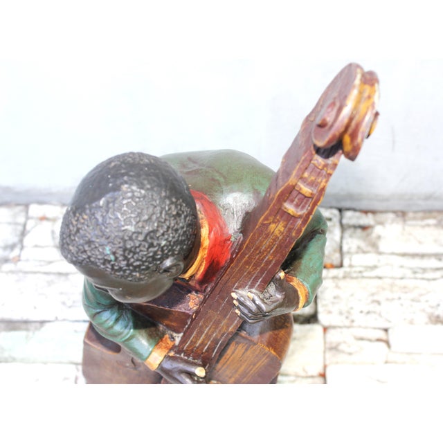 Vintage New Orleans Double Bass Player Jazz Musician Figurine, 1990s For Sale - Image 6 of 15