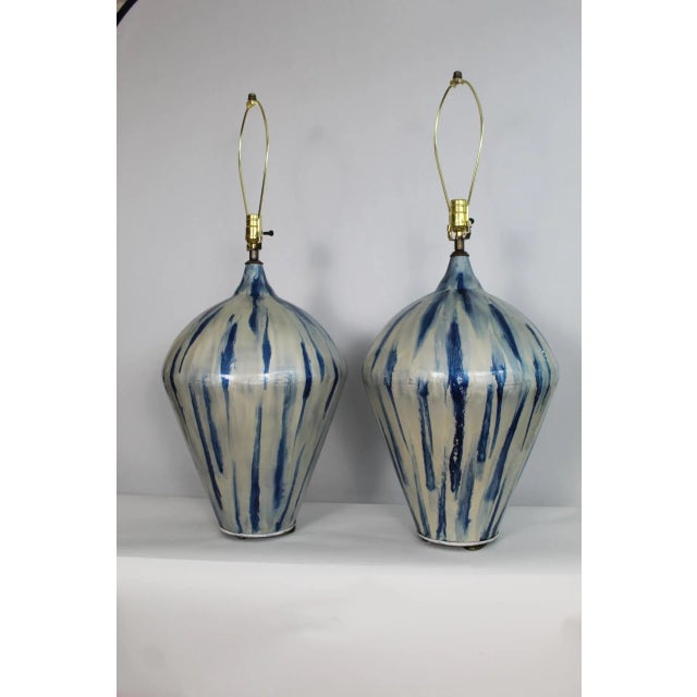 Substantial Mid 20th Century Laural Lamp Influence Lamps - A Pair For Sale In Miami - Image 6 of 12