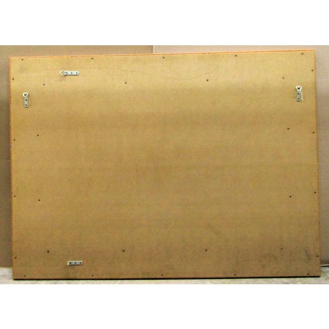 Large Faux Ostrich Leather Framed Wall Mirror For Sale - Image 9 of 9