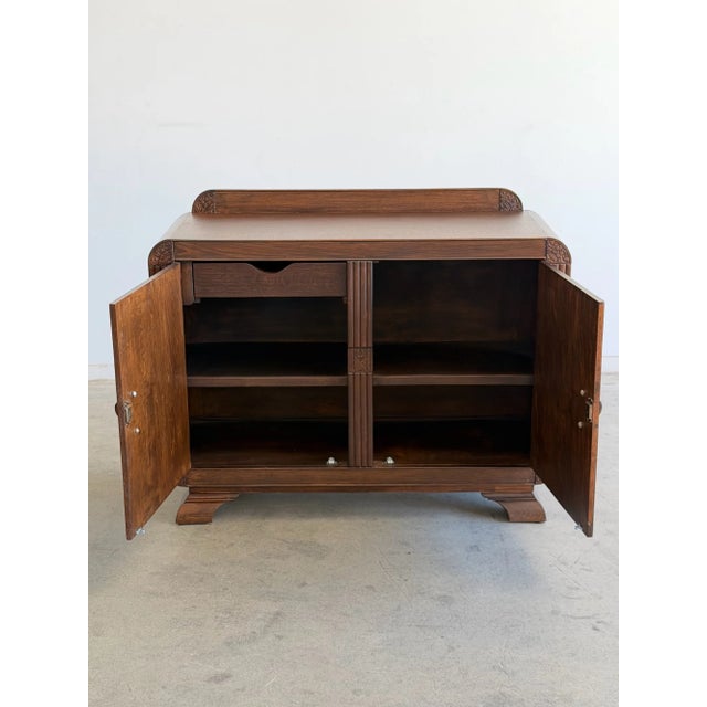 1940s Art Deco Waterfall Cabinet For Sale - Image 10 of 18