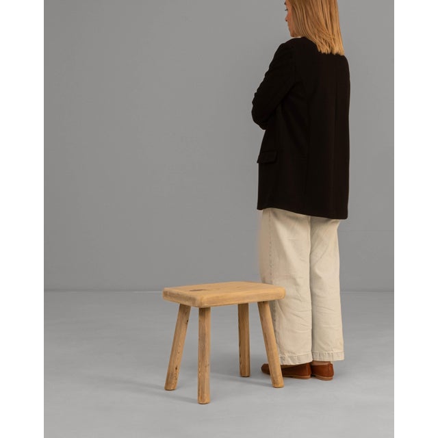 20th Century French Primitive Wooden Stool For Sale - Image 4 of 18