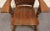 Brown Amish-Made Old Hickory American Provincial Accent Arm Chair With Rattan Woven Back For Sale - Image 8 of 11