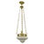 Art Nouveau Secession Pendant Light in Brass and Opaline Glass, Czechoslovakia, 1900s For Sale - Image 15 of 15