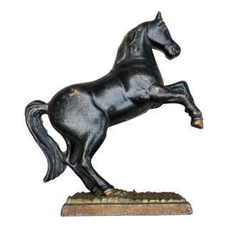 Early 20th Century Cast Iron Horse Coin Bank For Sale