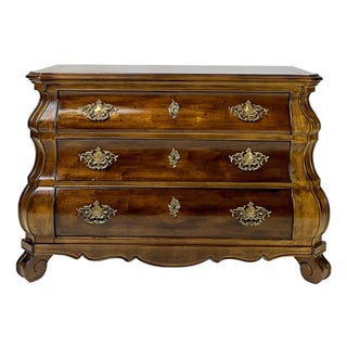 Late 20th Century Henredon Viennese/French Provincial Bombe Chest or Commode For Sale