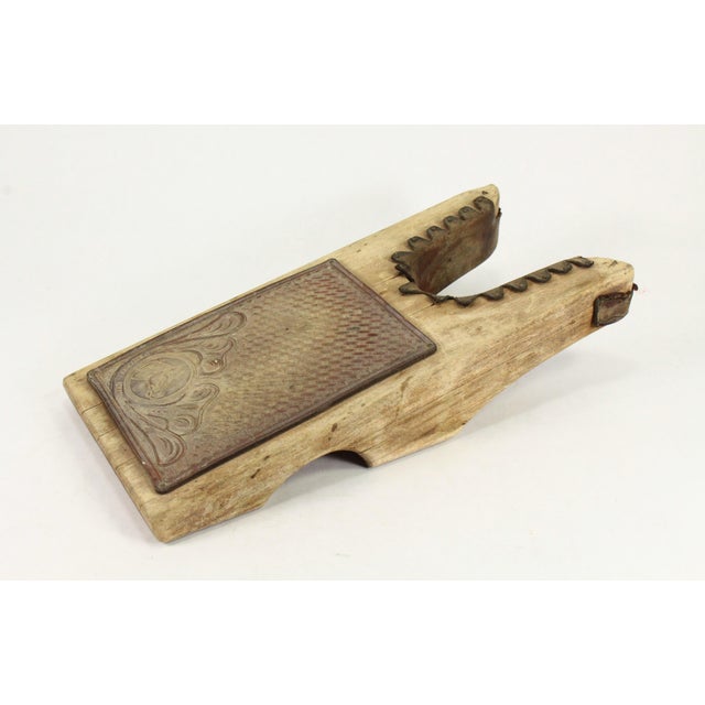 American Antique Tex-Mex Western Cowboy Boot Jack Embossed Leather on Wood Horse Head For Sale - Image 3 of 16