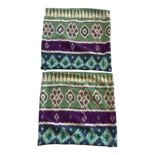 Ikat Pillow Covers- a Pair For Sale