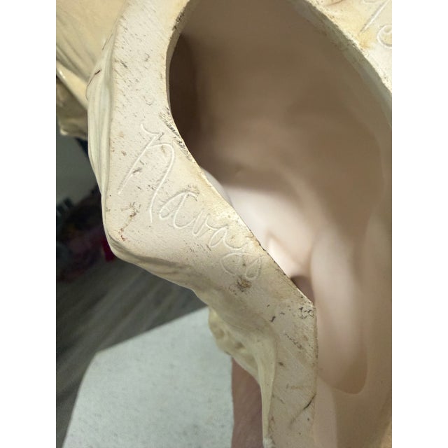 Beige 1980s Rare Vintage Horse Hair Pottery Sculpture of 3 Horses Running Signed 8x12 For Sale - Image 8 of 10