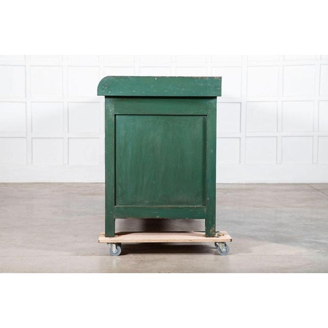 Black French Painted Pine Work Table Island, 1900 For Sale - Image 8 of 18