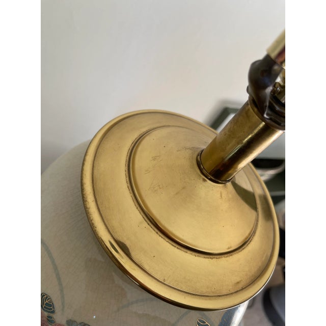 Vintage Lotus Flower Table Lamp With Pagoda Shade For Sale - Image 11 of 12