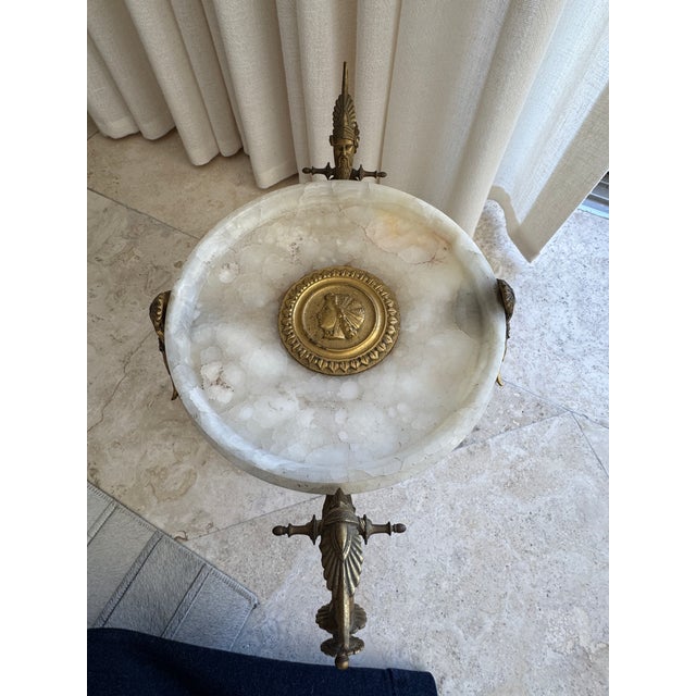 French Empire Style Marble & D 'Ore Bronze Tazza C. 1900 For Sale - Image 4 of 11