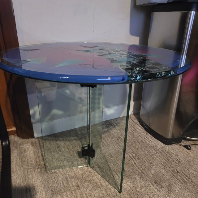 Joan Irving Art Glass Table For Sale In Atlanta - Image 6 of 8