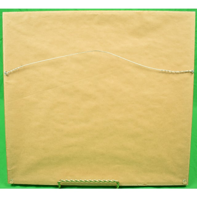 Art Sz: 10 1/2"H x 11 1/4"W Frame Sz: 17"H x 18"W w/ yellow matte & gilt bamboo frame By Alexander Warren Montel (1921-2002)