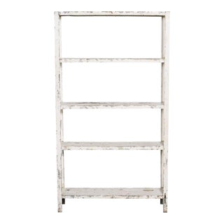 Vintage White Wood Shelf For Sale