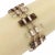 This is a gorgeous vintage bracelet. It has 9 long slim bars carved from smoky and clear quartz, each bar is held in...
