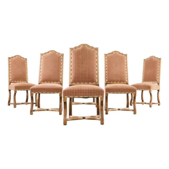 Set of Six Minton-Spidell Louis XIII Os De Mouton Dining Chairs For Sale