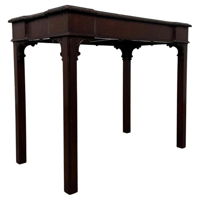 Antique English Decorative Mahogany Side Table For Sale - Image 3 of 10