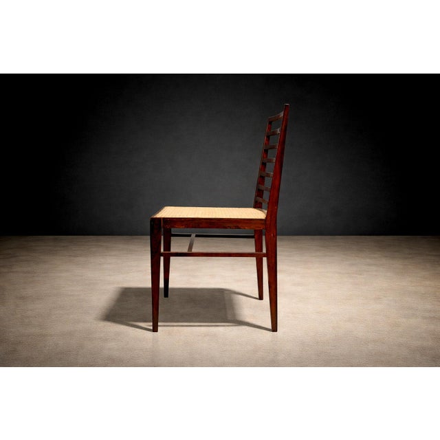Brown Set of 4 Chairs in Rosewood & Cane, Joaquim Tenreiro, 1950s - Lot 167 For Sale - Image 8 of 12