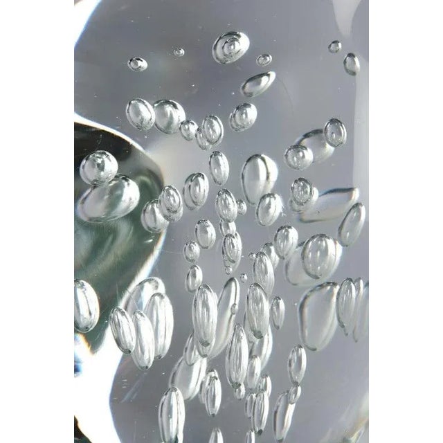 Mid-Century Modern 1970s Amorphic Glass Sculpture With Bubble Inclusions For Sale - Image 3 of 6