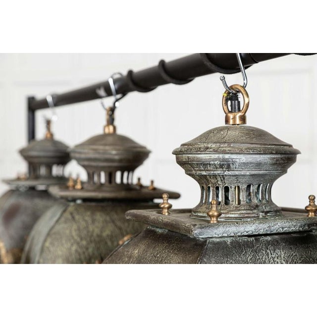 Large French Bronze and Iron Lantern For Sale - Image 16 of 17