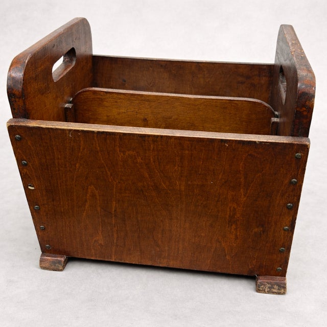 Mid-Century Wooden Magazine Rack, 1960s For Sale - Image 11 of 11