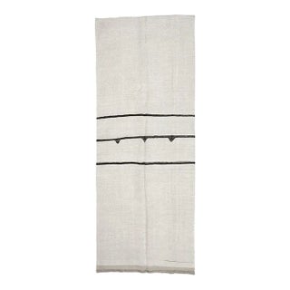 Mid 20th Century Modern Vintage Hemp Kilim Rug For Sale