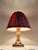 Art Deco German Table Lamp with Copper Base and Pink Tinted Glass Segments by Lamplove, 1930s For Sale - Image 3 of 8