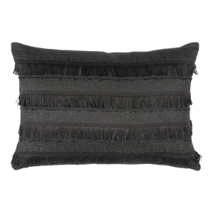 Schumacher Acadia 14" Lumbar Pillow In Charcoal