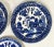 Collection of Early 1900's Chinoiserie Decorated Willow Transferware Small Plates- Set of 3 For Sale In West Palm - Image 6 of 12