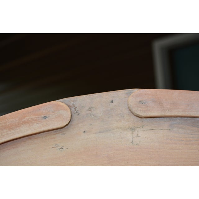 Vintage Washed Rustic Pine Sideboard Credenza / Dresser W/ Arched Top & Drawers For Sale - Image 11 of 17