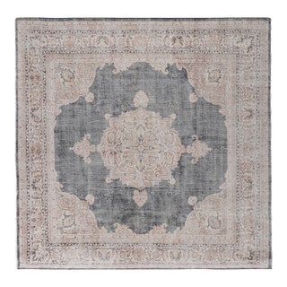 Vintage Turkish Sparta Carpet - Large Square Area Rug 10'1" X 10'2" For Sale