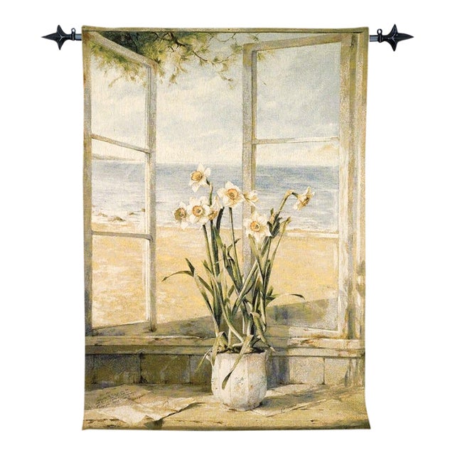 Ocean View Loom Woven Tapestry - 132 X 93 Cm (4'4" X 3'1") - Requires Rod Size 2 For Sale